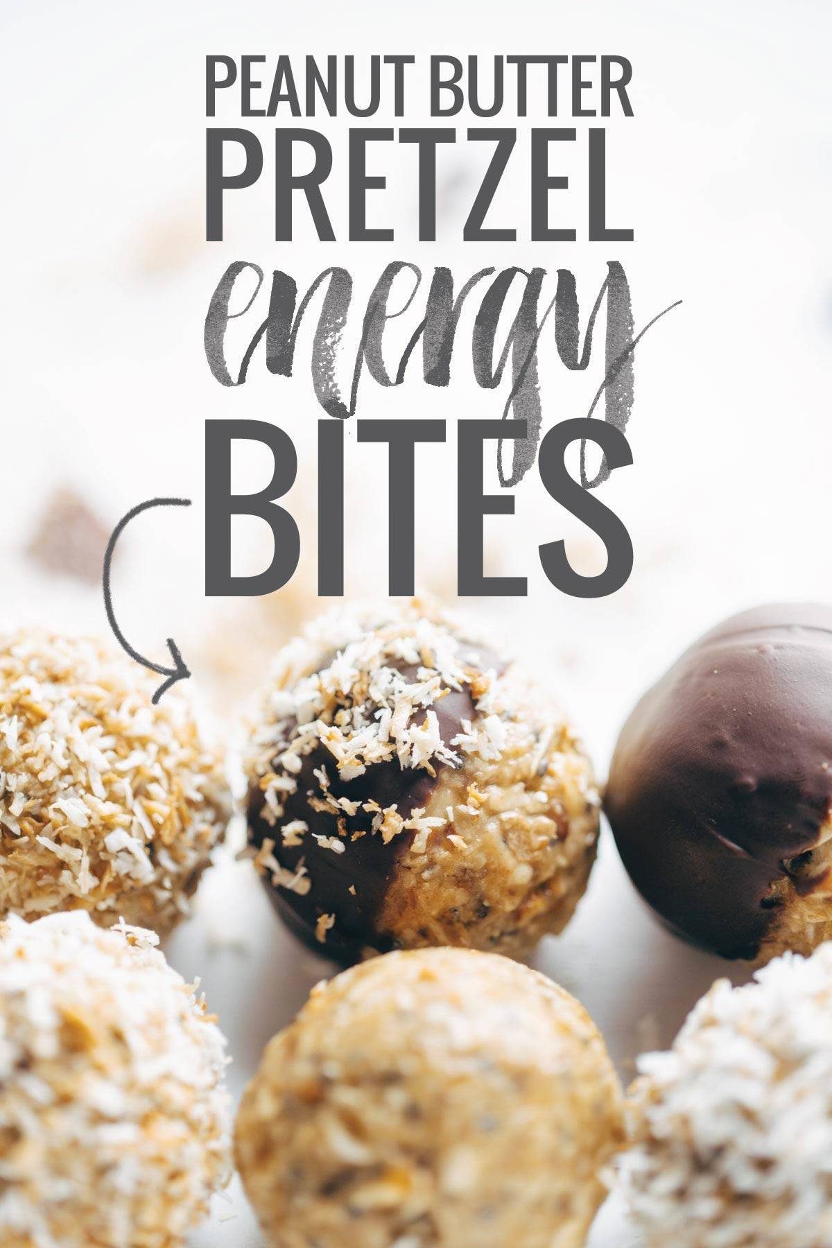 Peanut butter pretzel energy bites.